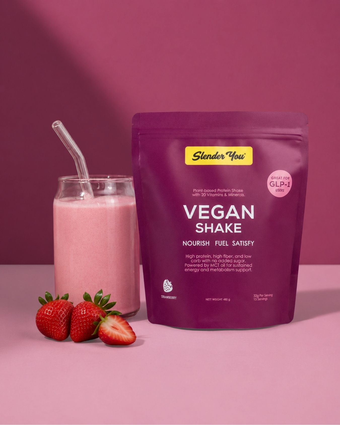 Vegan Shake - Strawberry - Image 4